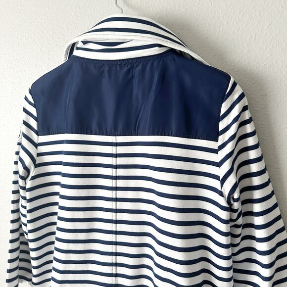 L-RL Lauren Active Nautical Stripe 3/4 Sleeve‎ Cotton Jacket Women’s Size Large - Picture 13 of 16